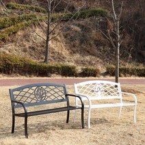 소프트유가구 난초벤치 철제벤치 야외용벤치 정원벤치, 화이트