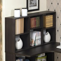 ES 책상 책장 2단상부책꽂이 컴퓨터책상 책꽂이 학생책상, 워시