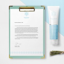 에이트리스 골드&블랙 클립보드 메뉴판(A4), 민트/골드