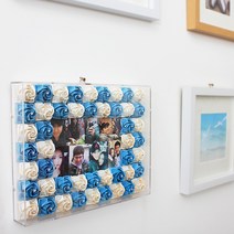 올데이 ((재료패키지-이지페이퍼))(종이장미)행복을 만들다(아크릴 사진액자-대), 1세트, 1세트