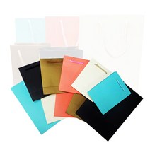 바미샵 무지 종이쇼핑백 두꺼운아트지 다양한컬러 선물포장, 형광오렌지(소), 1개