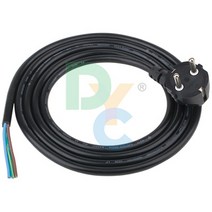 DYP-G16B 검정 동양] 측면 접지 코드 250V 16A (2.5mm X 3C 검정) 전원케이블, 1개, 5m