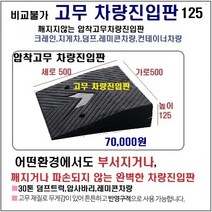 경사로X진입판 고무차량진입판 12.5cm (고무카업 125mm) 경사로 자동차 주차장 차량 턱받침 제작, 1개