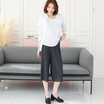 비앤비진 시원하고 이쁜 7부 플리츠팬츠