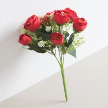 오스틴장미부쉬 25cm (조화) FAIAFT, 화이트