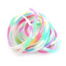 고무팔찌 칼라고무 형광고무 야광 밴드 패션팔찌 실리콘밴드 20개