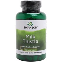 Swanson 밀크 시슬 500mg 캡슐, 100정, 1개