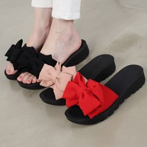 강북오빠 아메리칸 M신리본 여성 통굽 리본 슬리퍼