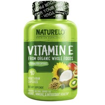 네츄렐로 비타민 E 홀 푸드 350mg 베지테리안 캡슐, 90개입, 1개