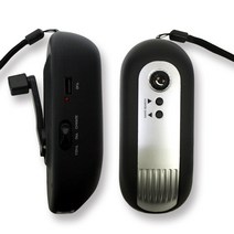 알지온 자가발전 랜턴 전문 라디오 점멸등 수입 LED, 블랙, 1개