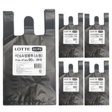롯데이라이프 비닐봉투 흑색 소형 37 x 47 cm 90매