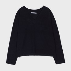 미쏘 여성용 브이넥 크롭 니트