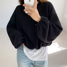 엔비룩 여성용 슬로우 골지니트