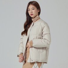 미쏘 여성용 노카라 심플 패딩