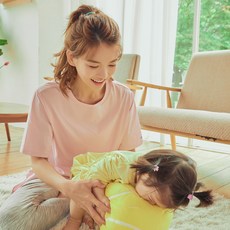 [안다르본사] 숏슬리브 에어핏 크리스탈 핑크 (AIWT-14012)
