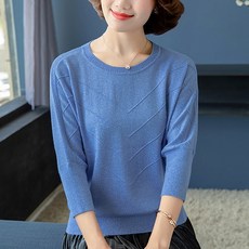 프로젝트제이 중년 엄마옷 여성 봄 가을 블라우스 니트 티셔츠 15 Y