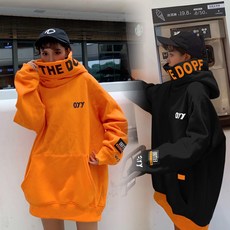 지지아나 커플시밀러룩 기모 후드티