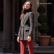TAHARI 타하리 19FW 이태리 울캐시미어 벨티드 하프코트