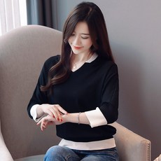 여성 여름 브이넥 니트셔츠13 OBY13 588237595880