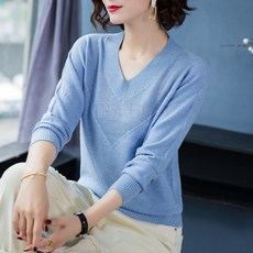 kirahosi 가을 여성 양모 v넥 스웨터 브이넥 니트 티셔츠 겨울 블라우스 20 CM 9 ANk13vny