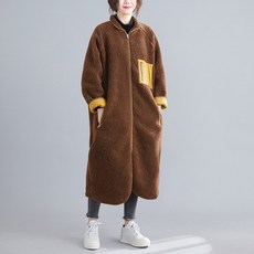 2019FW 남녀공용 양면 롱 양털 후리스 집업