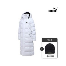 [푸마] [PUMA] 남녀공용 컴포템프 벤치코트 화이트+골프 모자 증정