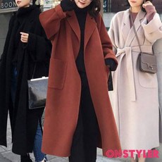 온스타일러 헤메라 오픈 여성 롱코트 겨울 코트 여자 자켓 정장코트