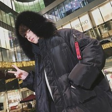 남성 롱 패딩 점퍼 겨울 두꺼운 아우터 캐주얼 파카 커플 잠바