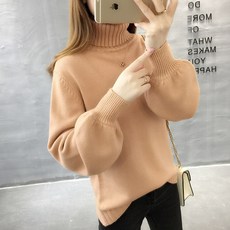 [옴니아] 여성롱니트티 터틀넥니트티 반폴라티 캐주얼긴팔티 데일리룩 빅사이즈루즈핏11