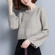 여성 루즈핏 니트 스웨터 티셔츠 2 AP7zyv6