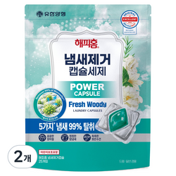해피홈 냄새제거 캡슐세제 25p, 240g, 2개