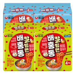 농심 배홍동(칼빔면8개+ 비빔면8), 128g, 16개