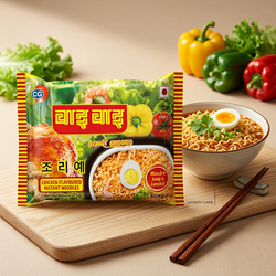 CHICKEN FLAVOURED INSTANT NOODLES 75g 인스터트 누들 치킨향 라면, 1개