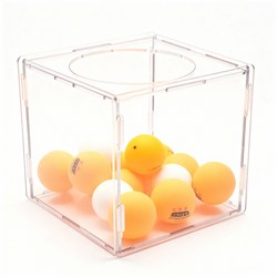 투더 아크릴 응모함 추첨함 정사각 M 18x18x18cm, 투명, 1개
