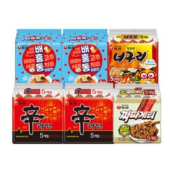 농심 신라면 5입 x 2개 +  배홍동 비빔면 4입 X 2개 + 짜파게티 5입 + 너구리 5입