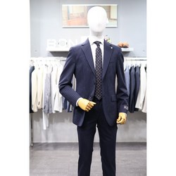 BON 정장 BNESJA009NY 네이비 이태리 스트라이프 수입원단 울 99% 수트