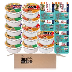 사발면 기획세트 농심 육개장사발면 6개+김치사발면 6개+먹꾸먹꾸 멸치맛 잔치쌀국수 6개, 1팩