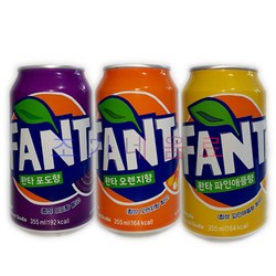 코카-콜라/환타 오렌지 파인애플 포도 제로 355ml x 24개/업소용