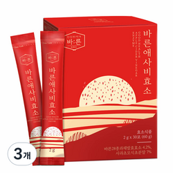 바른 애사비효소 애플사이다비기너 브로멜라인, 3개, 30회분