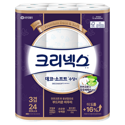 크리넥스 데코 앤 소프트 수딩플러스: 고급 롤 화장지의 진수를 경험하세요!