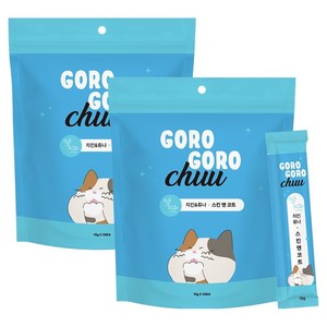 gorogoro 고양이 츄 치킨 튜나 스킨 앤 코트 짜먹는 간식 30p