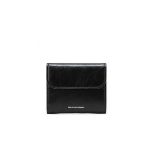 질바이질스튜어트 에그 로고 크랙 가죽 반지갑_JLWA5F100BK