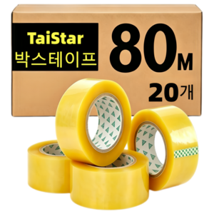 TaiStar 투명 박스테이프 80m X48mm