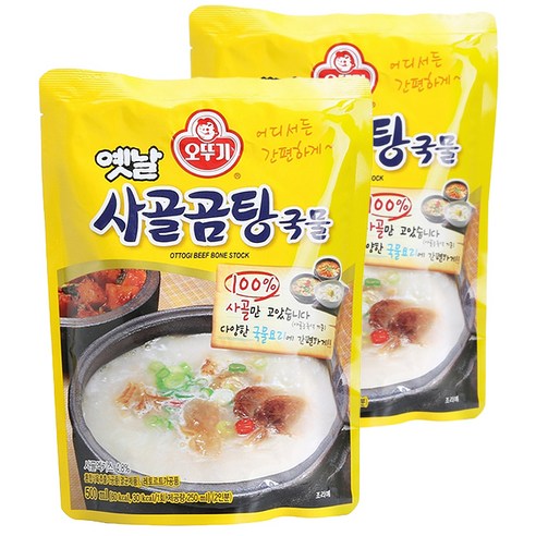 오뚜기 옛날 사골곰탕 국물, 500ml, 2개