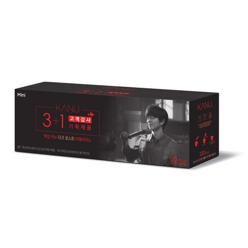 카누 다크 로스트 아메리카노 원두커피스틱 미니, 0.9g, 120개입, 1개