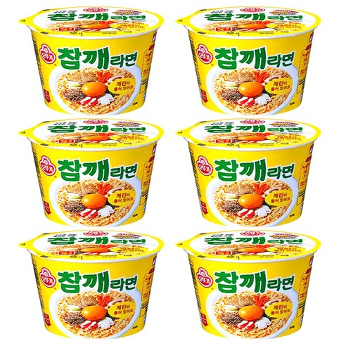 오뚜기 참깨 컵라면 110g, 6개