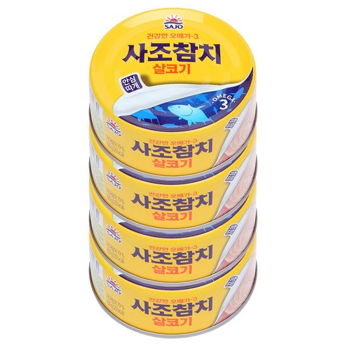 사조참치 살코기 안심따개, 100g, 4개