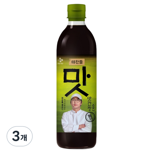 해찬들 최강록 셰프의 레시피를 담은 맛간장 소스, 3개, 450ml