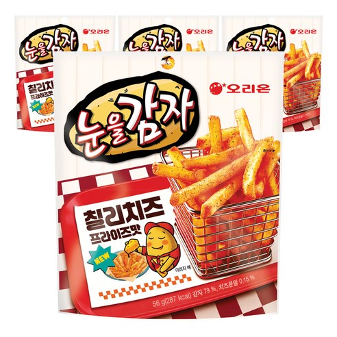 오리온 눈을감자 칠리치즈 프라이즈 스낵