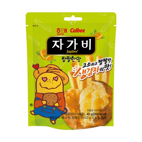 해태제과 자가비 짭짤한맛, 45g, 5개